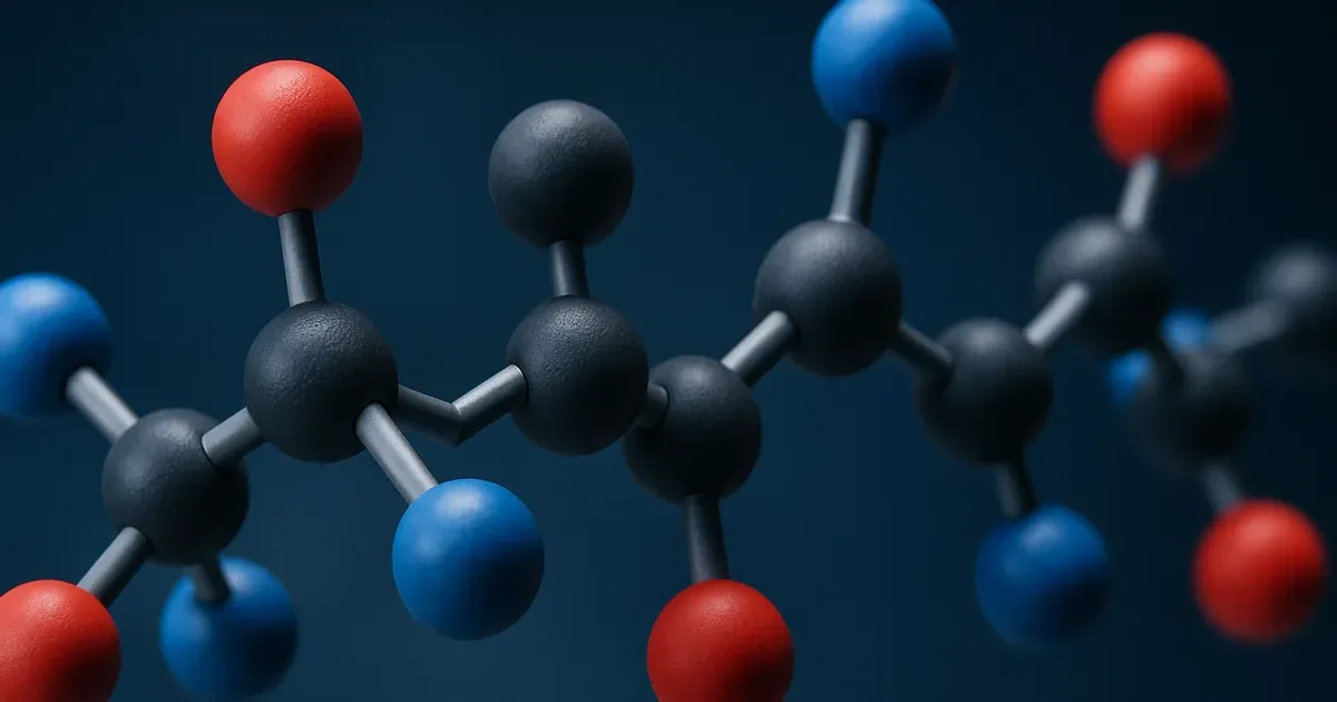 Molecular model of the BRP peptide, a 12-amino-acid chain discovered as a natural weight loss compound