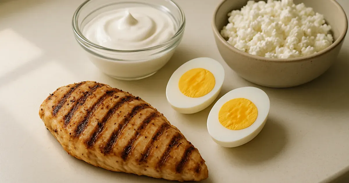 High-protein meal prep foods supporting muscle building nutrition strategy for men over 35