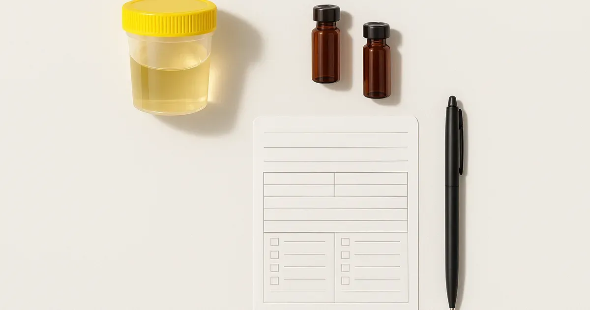 Overnight urine specimen collection vials used to measure cortisol levels during menopausal transition research