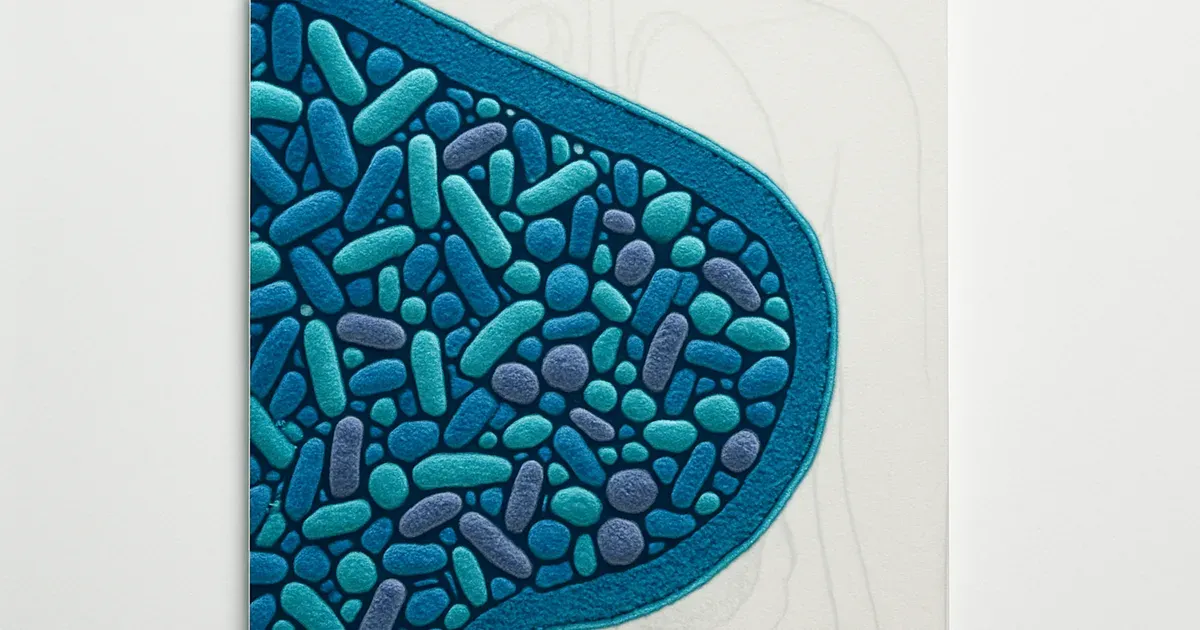 Illustration of diverse gut microbiome bacteria relevant to gut health and menopause