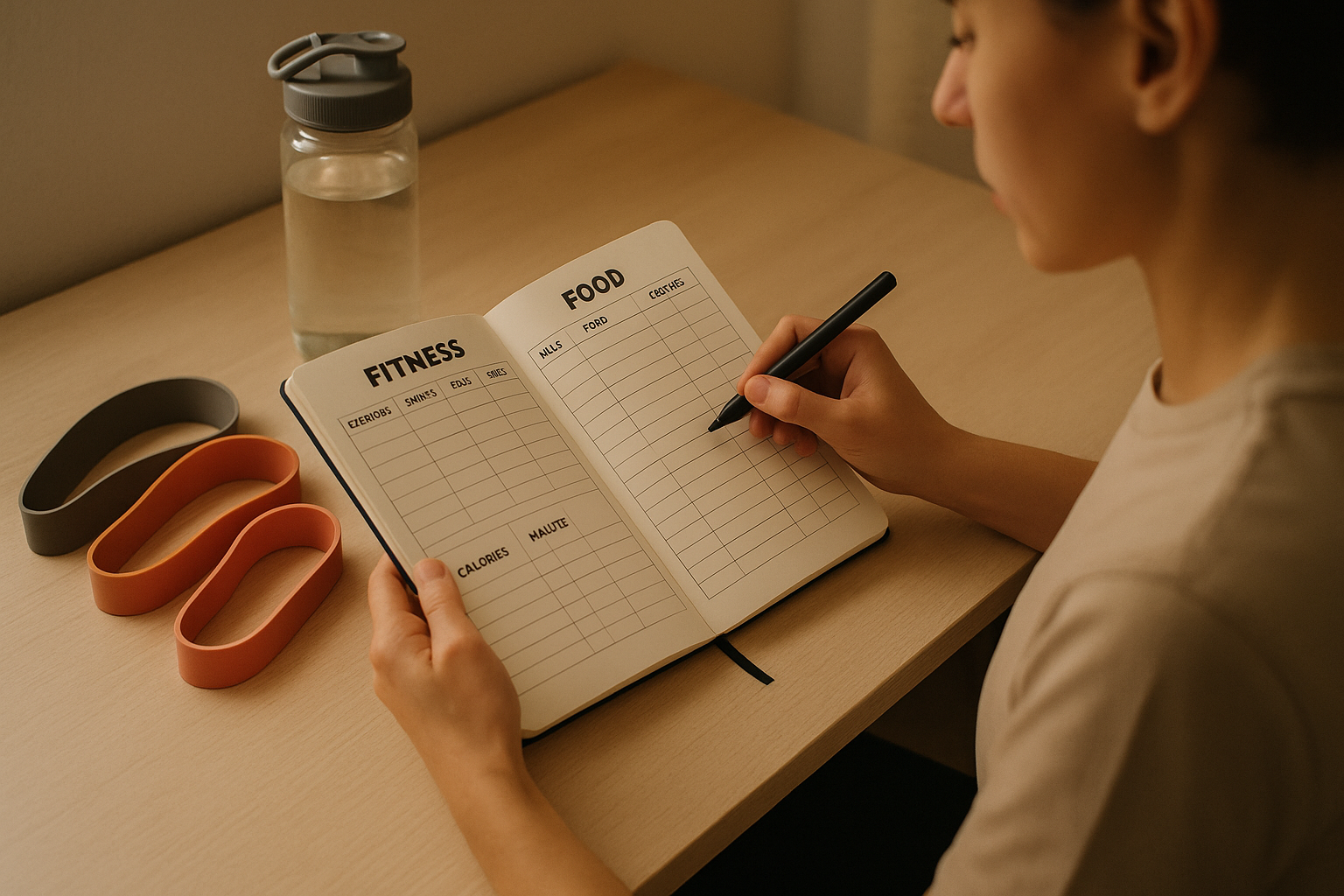 Person tracking behavioural habits as part of a long-term weight management strategy