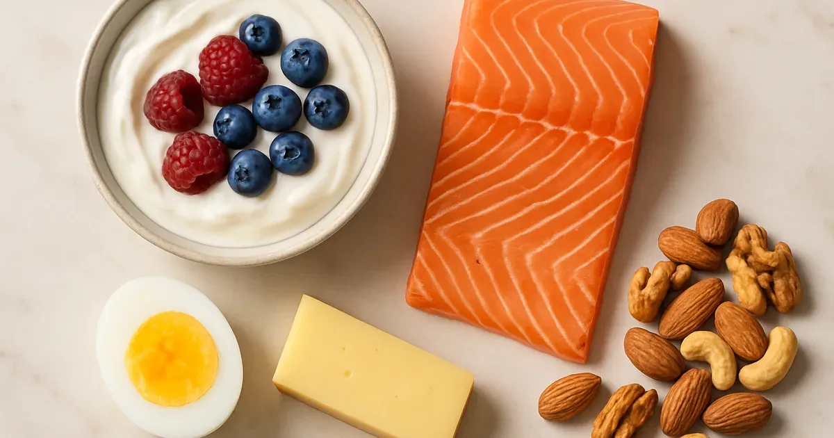 High soluble fibre foods including avocado, oats, beans and Brussels sprouts to reduce belly fat during menopause