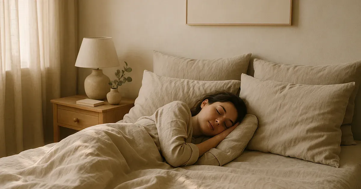 Person sleeping well — good sleep supports weight management by regulating appetite hormones
