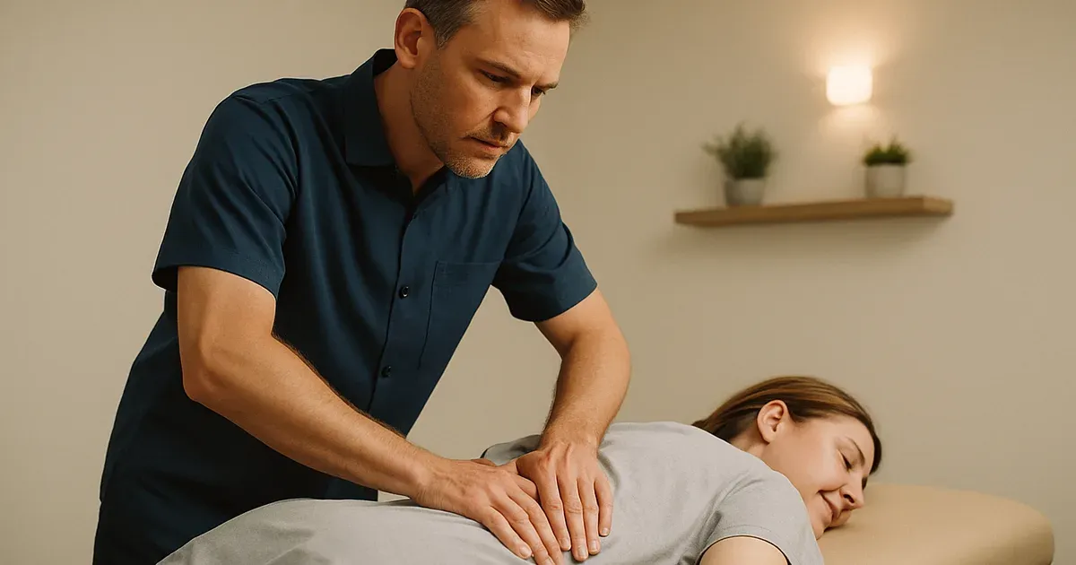 Chiropractor performing spinal adjustment to restore nervous system function and support weight loss