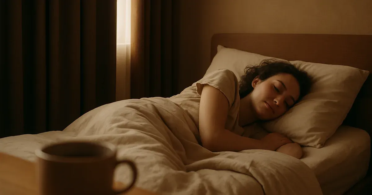 Person sleeping well to support metabolic health alongside strategic caffeine use