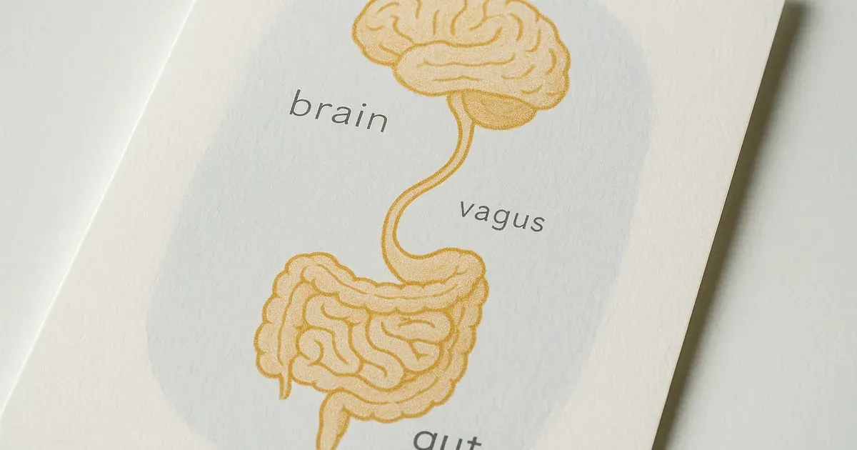 Diagram of the vagus nerve gut-brain connection relevant to eating disorder recovery and nervous system dysregulation