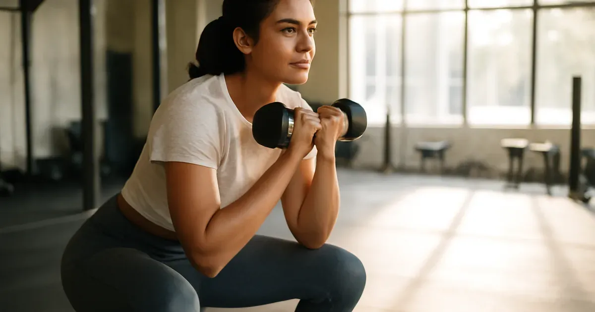 Woman doing resistance training in a gym — exercise is one of the best ways to increase GLP-1 naturally